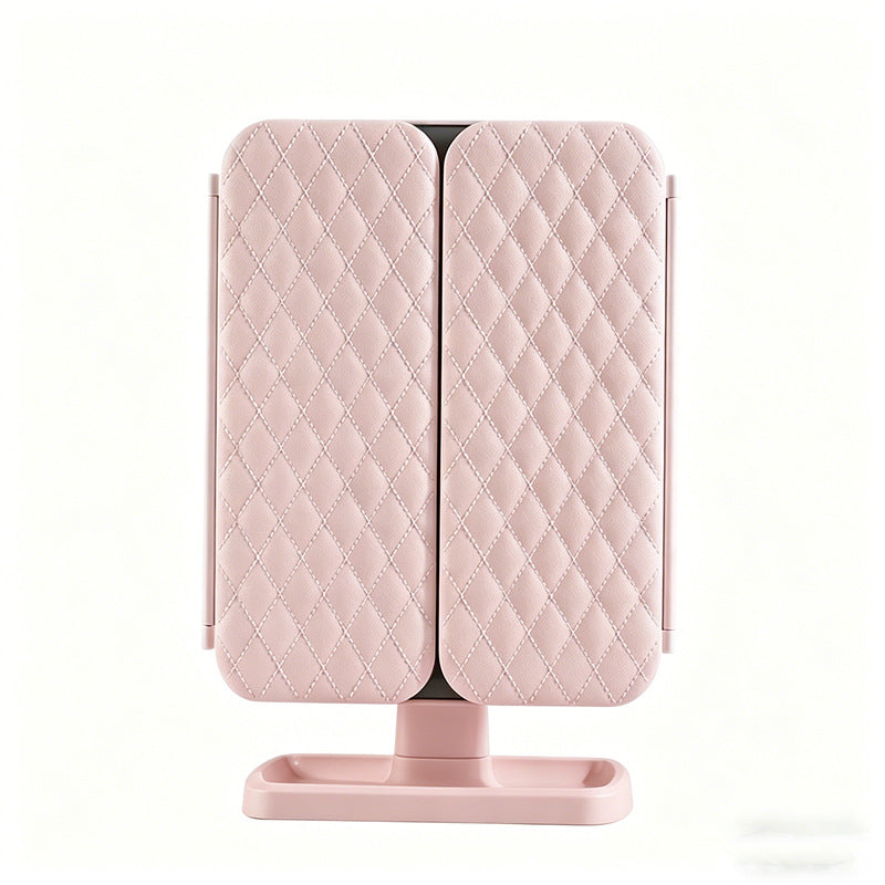 LED Makeup Mirror Desktop With Lights Foldable