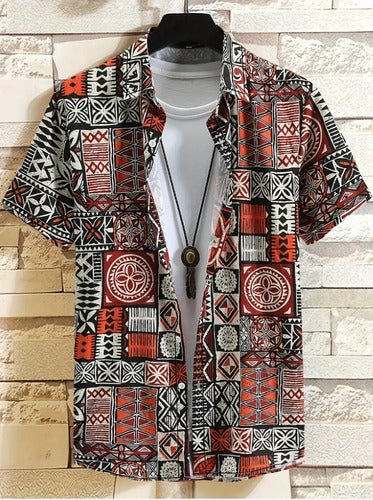 Mens 3D-printed Breathable Fashion Casual Shirt