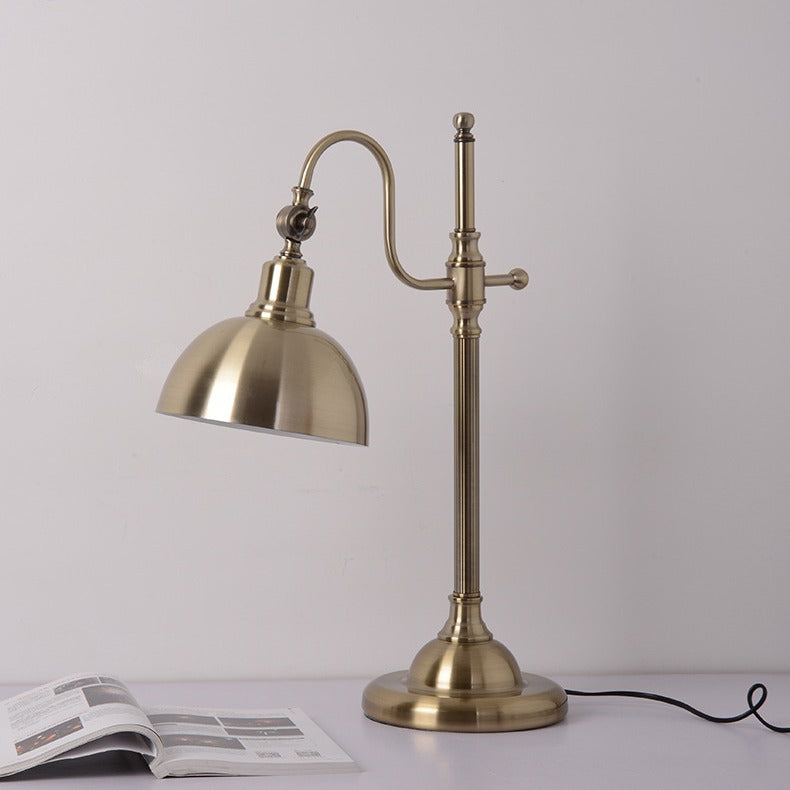 American-style Wrought-iron Foldable Long-arm Eye-care Desk Lamp For Studying And Reading