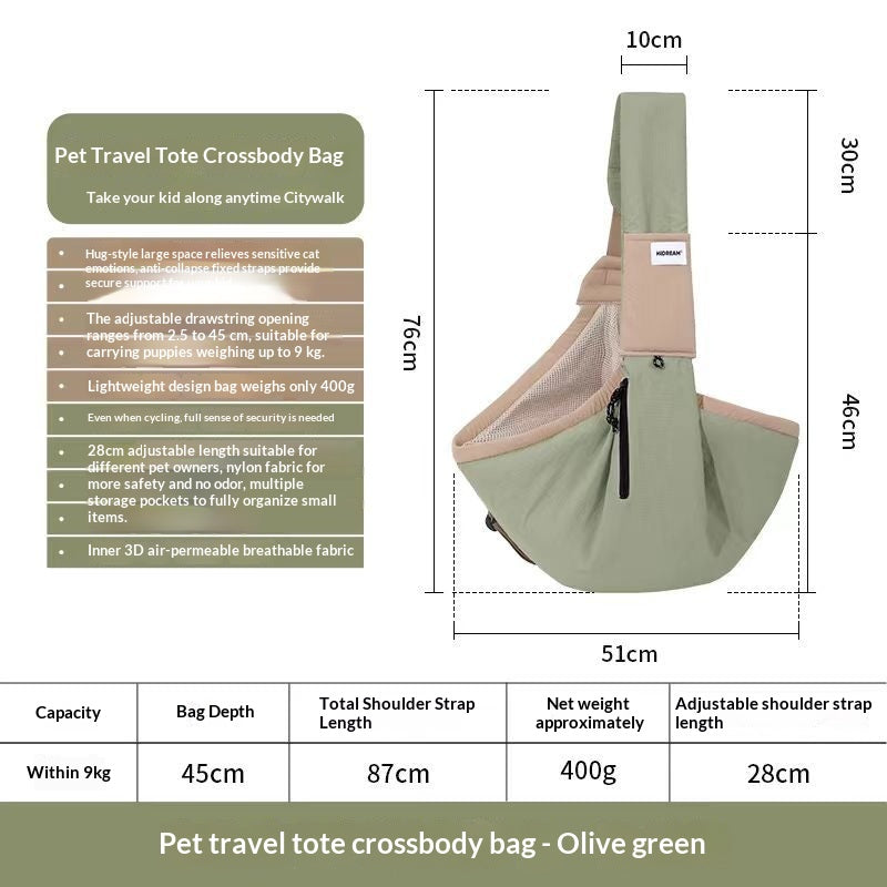 Pet Outing Tote Crossbody Carrier Portable Shoulder Bag Small Dog Travel