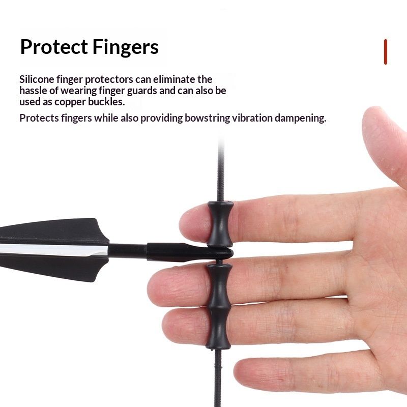 In-stock Wholesale Outdoor Archery Silicone Finger Tab With Roller