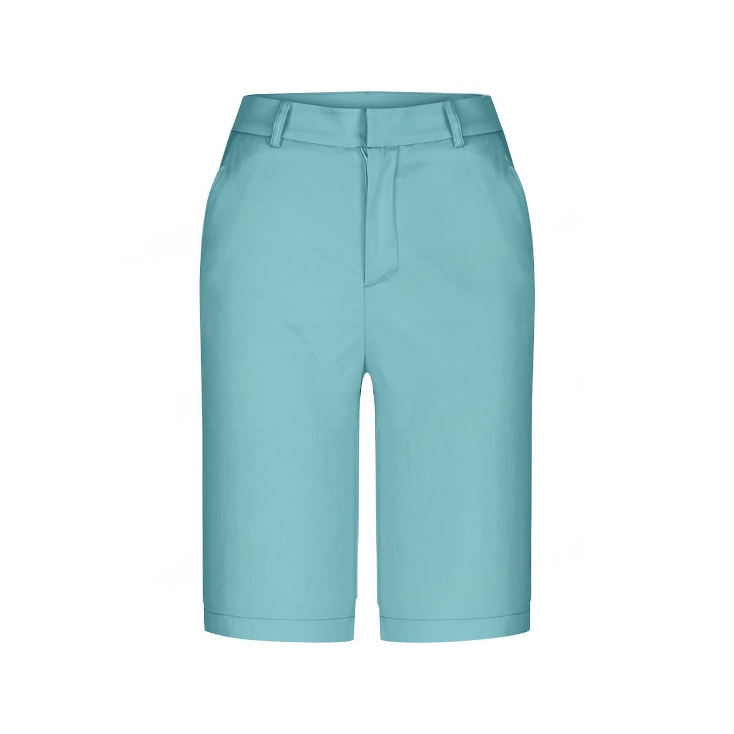 Womens Straight-leg Draping Korean-style Slim-fit Suit Pants