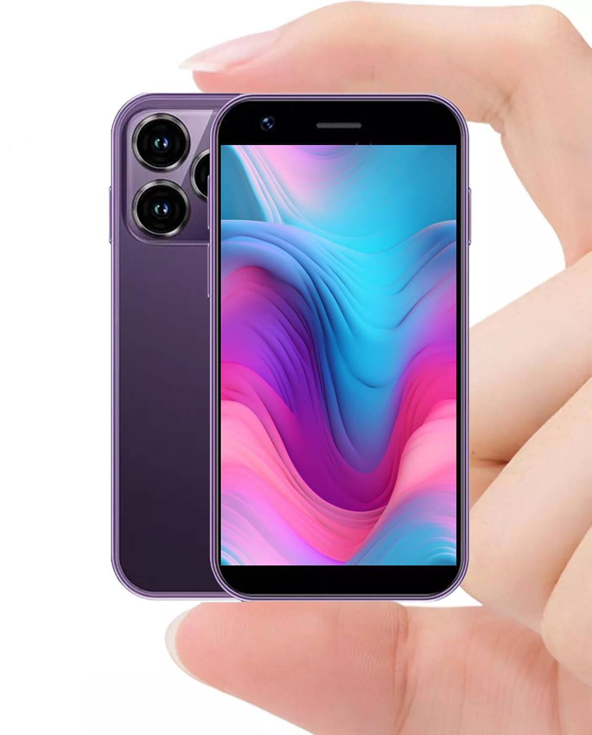Mini Phone Unlocked World's Smallest 3.0in HD Touch Screen Mini Smartphone Android 8.1Compact Mobile Phone For Kids &Students Cell Phone Wih Quad-Core Dual SIM Face LD2GB-16GB