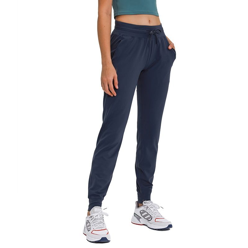 High Waist Yoga Pants Women's Drawstring Quick-drying Elastic Running Fitness