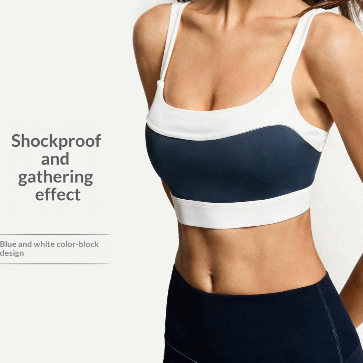 Womens Shock-Proof Push-Up Yoga Sports Tank Top With Wide Shoulder Straps