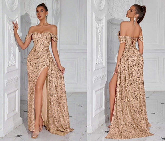 Best-selling Beaded Strapless Sexy Dress For Women
