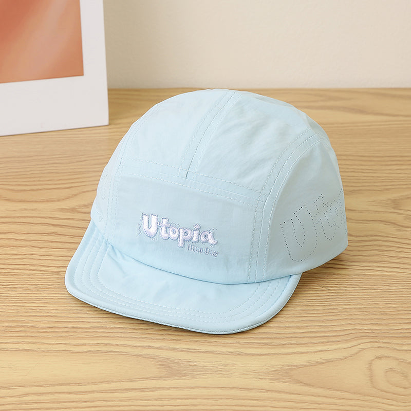 Single-color Children's English Alphabet Embroidered Adjustable Waterproof Lightweight Simple Casual Brimless Baseball Cap For Outdoor Travel