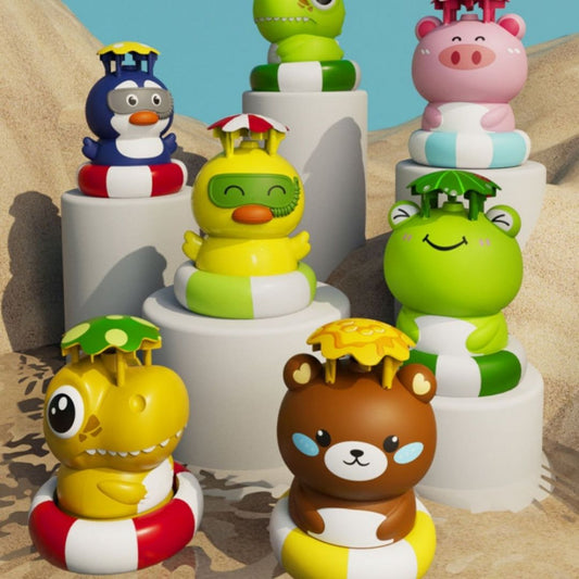 Cartoon Rotating Water-spray Rocket Children Playing With Water Toys