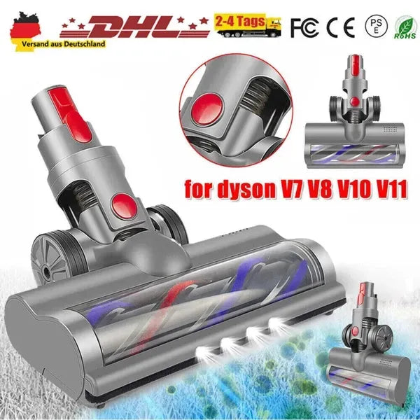 Electric Floor Brush, Floor Brush Suction Head, Brush Head Accessories, Suitable For Dyson V7 V8 V10 V11 Vacuum Cleaner Models