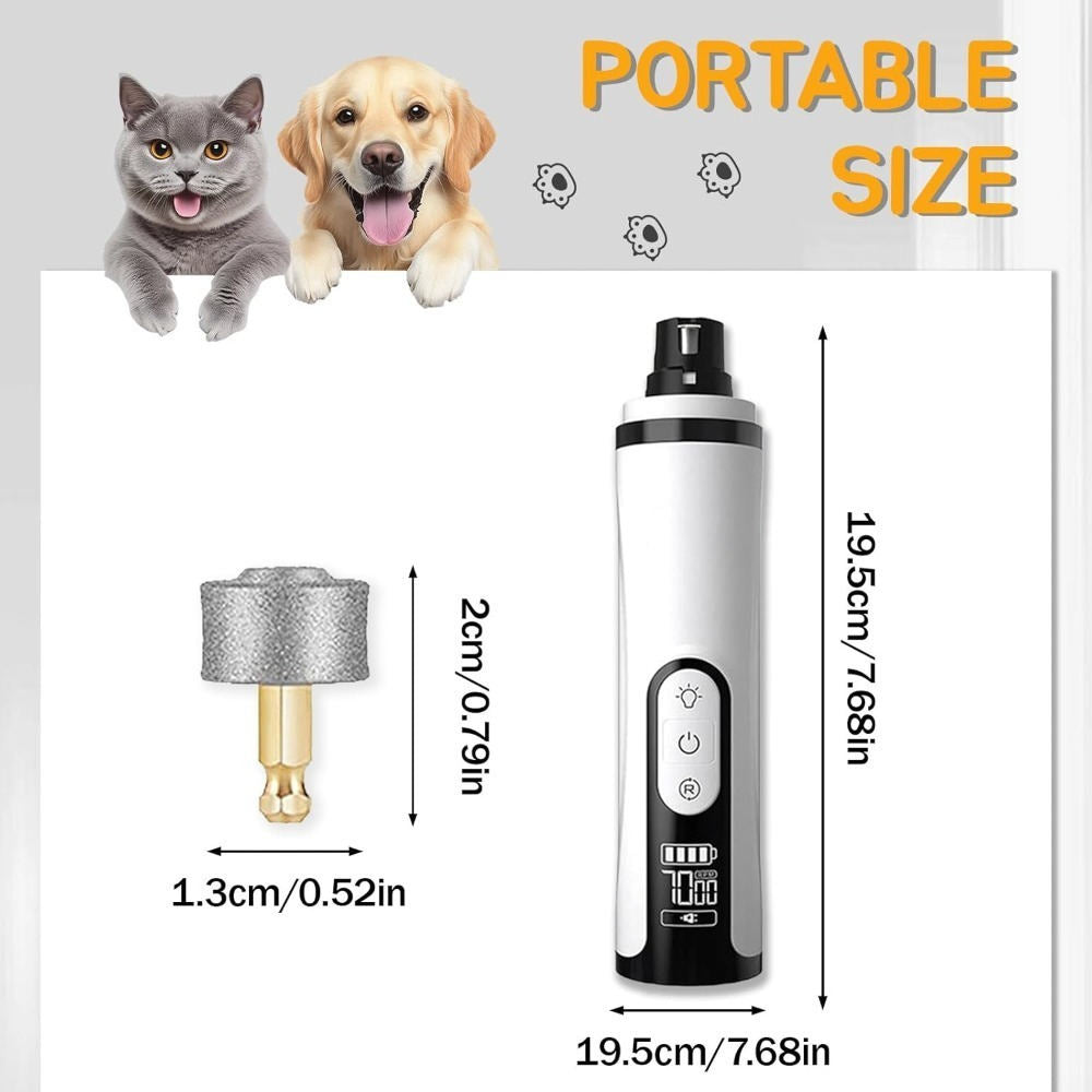 Dog Nail Grinder Set With 1 Grinder And 2 Grinding Attachments For Gentle Grooming—Party Accessory Set