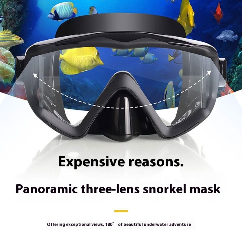 Three-sided Panoramic Diving Mask HD Nose Care Swimming Equipment