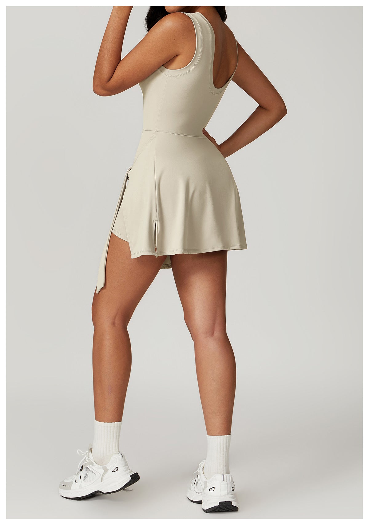 Sual Fitness Fake Two-piece Tight Sports Dress