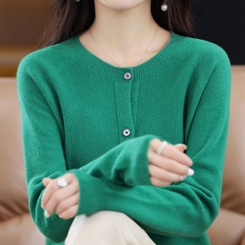 Osmanthus Needle Knit Cardigan For Women New AutumnWinter Korean-Style Design