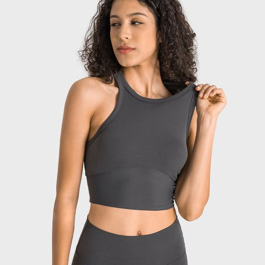 Women's High Collar Anti-exposure Yoga Elastic Shockproof Sports Fitness Vest