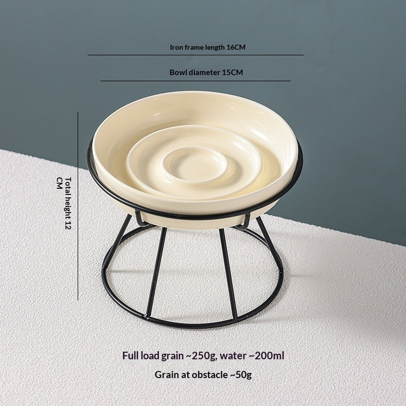 Ceramic Slow Feeding Bowl Cervical Spine Protection