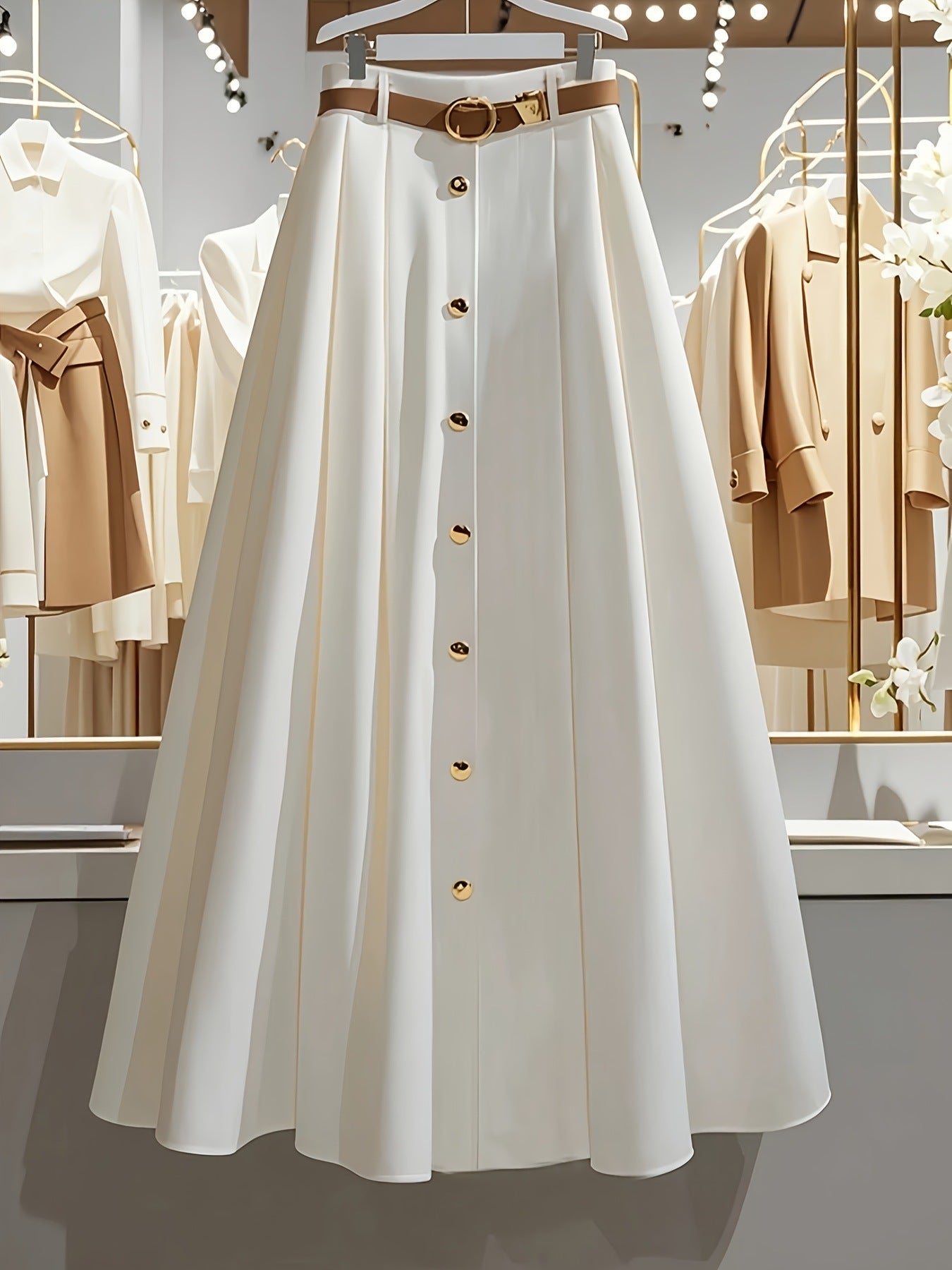 New Womens Light Luxury Elegant High End Long Skirt
