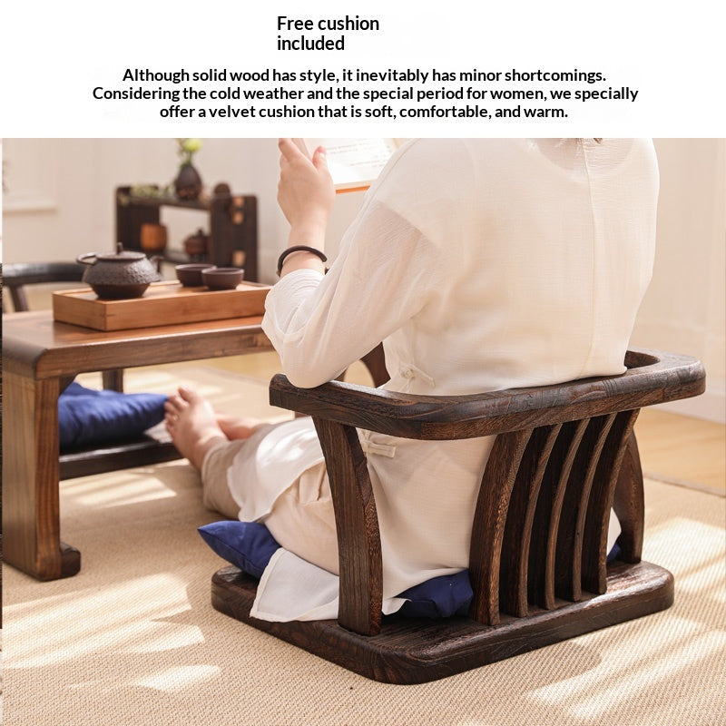 Solid Wood Tea-Serving Small Stool Tatami Seat