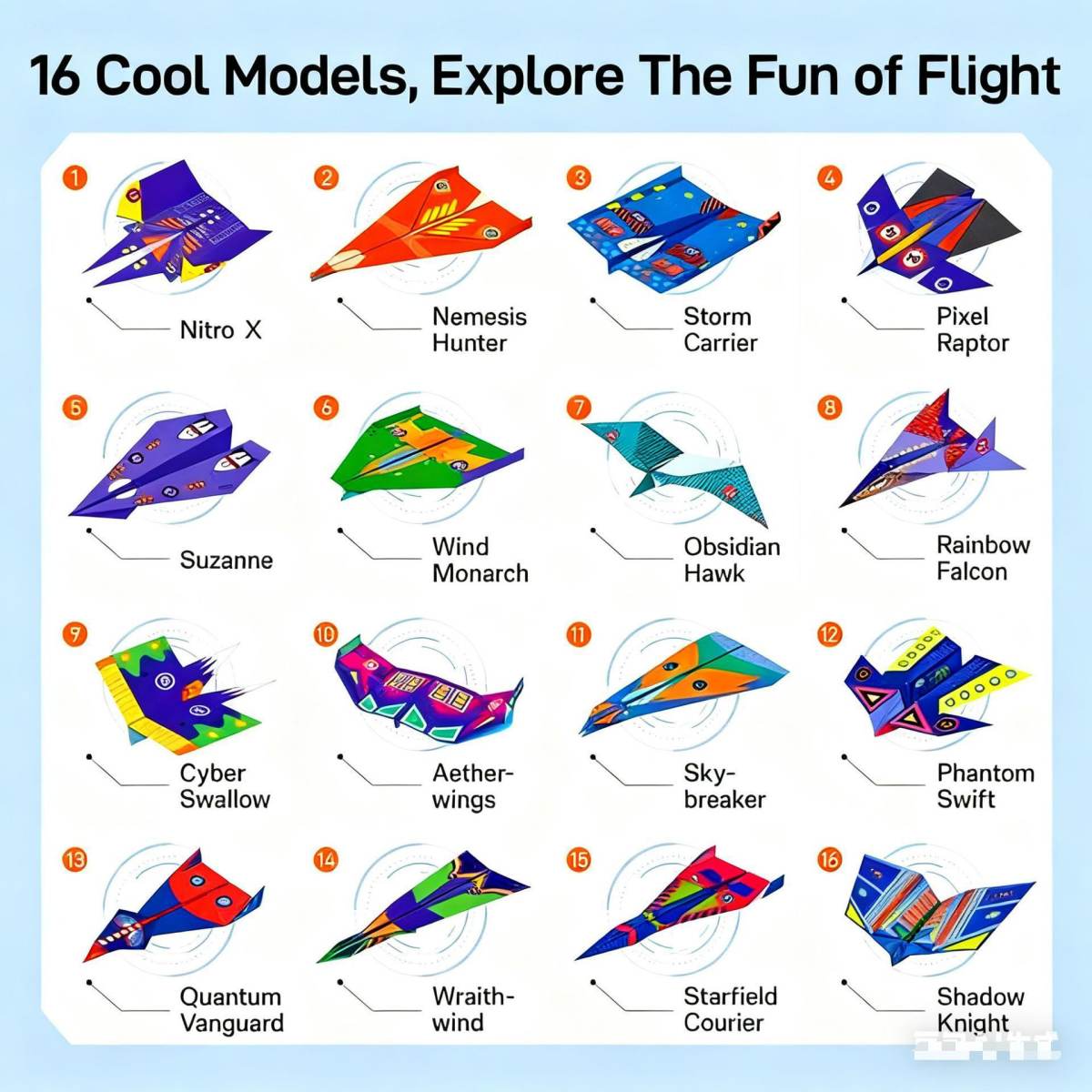Origami Airplane Set Gift Box Accessories