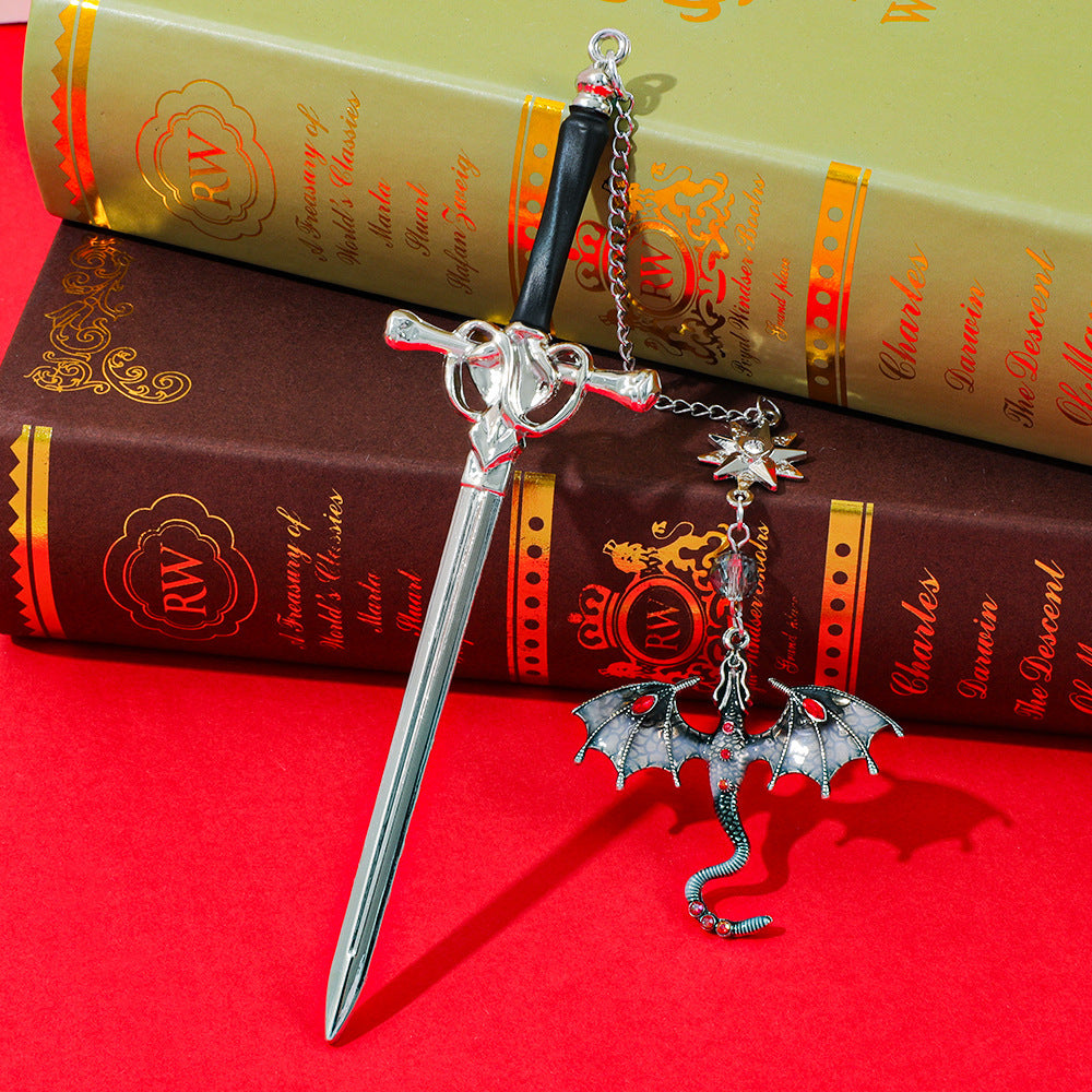 Stegosaurus Bookmark Birthday Silver And Gold Pendant Anniversary Gift