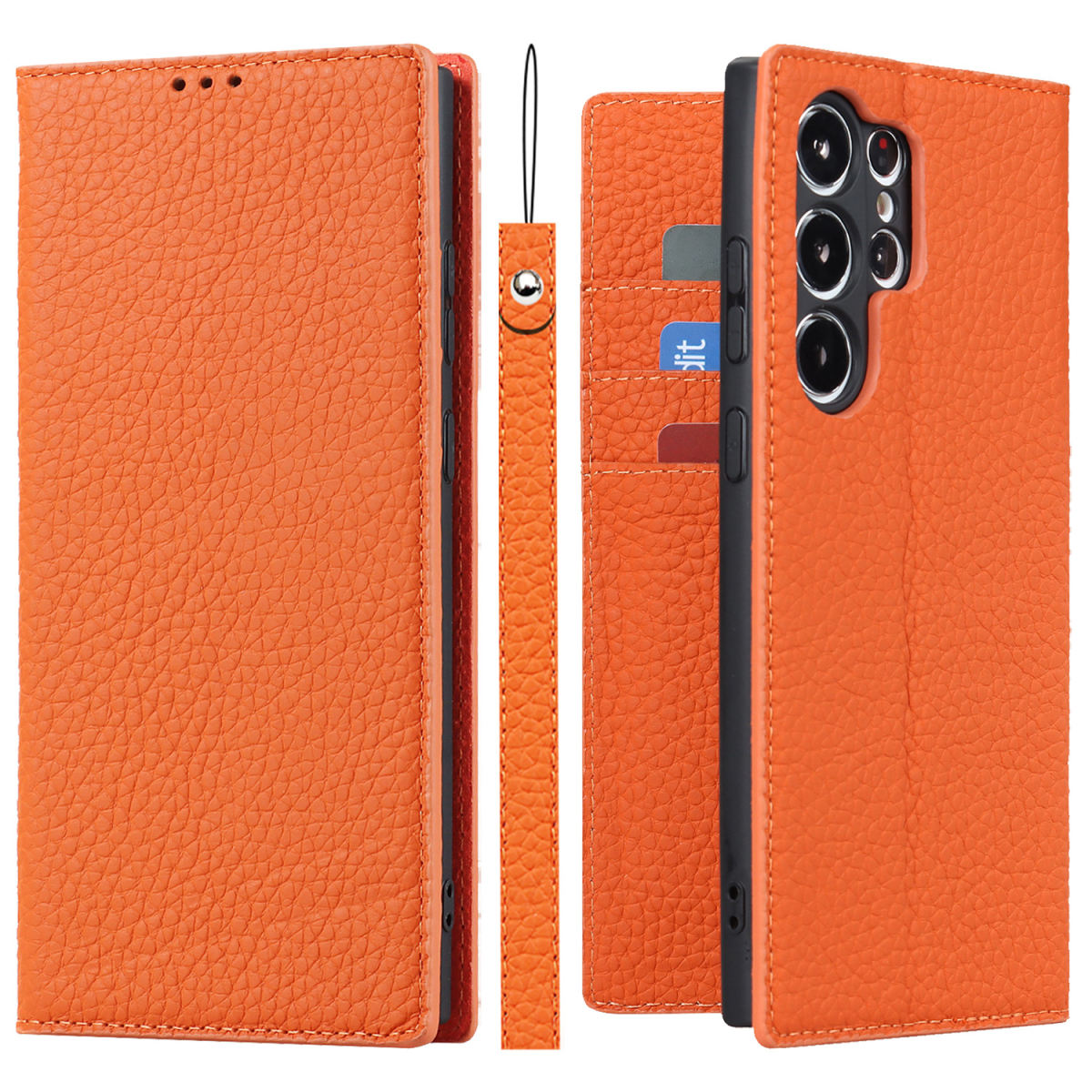 S25Ultra Leather Mobile Phone Case Flip Card Leather Case
