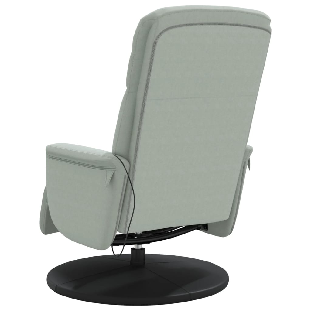 Massage Chair with Footrest Velvet   Massage Chair with