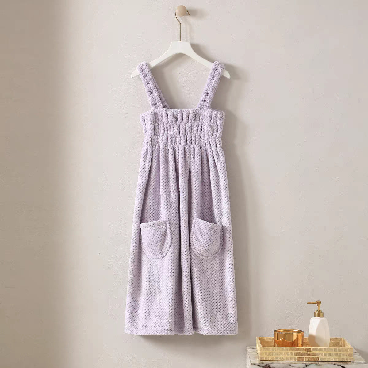 Womens Bath Towel Bra Wearable Absorbent Bath Skirt