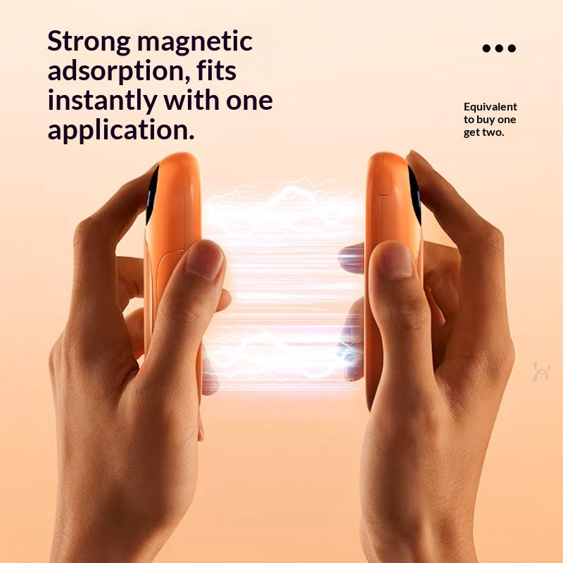 Magnetic Mini Split Type Hand Warmer With Charging Function