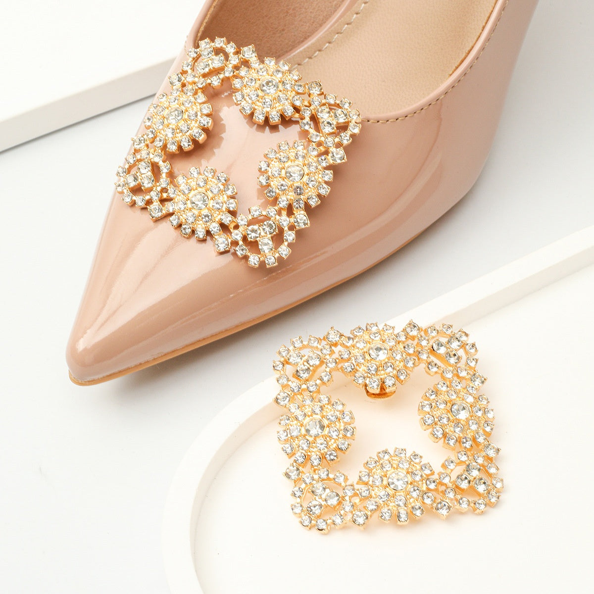 Detachable Metal Shoe Accessories For Women Versatile Shoe Upper Embellishments