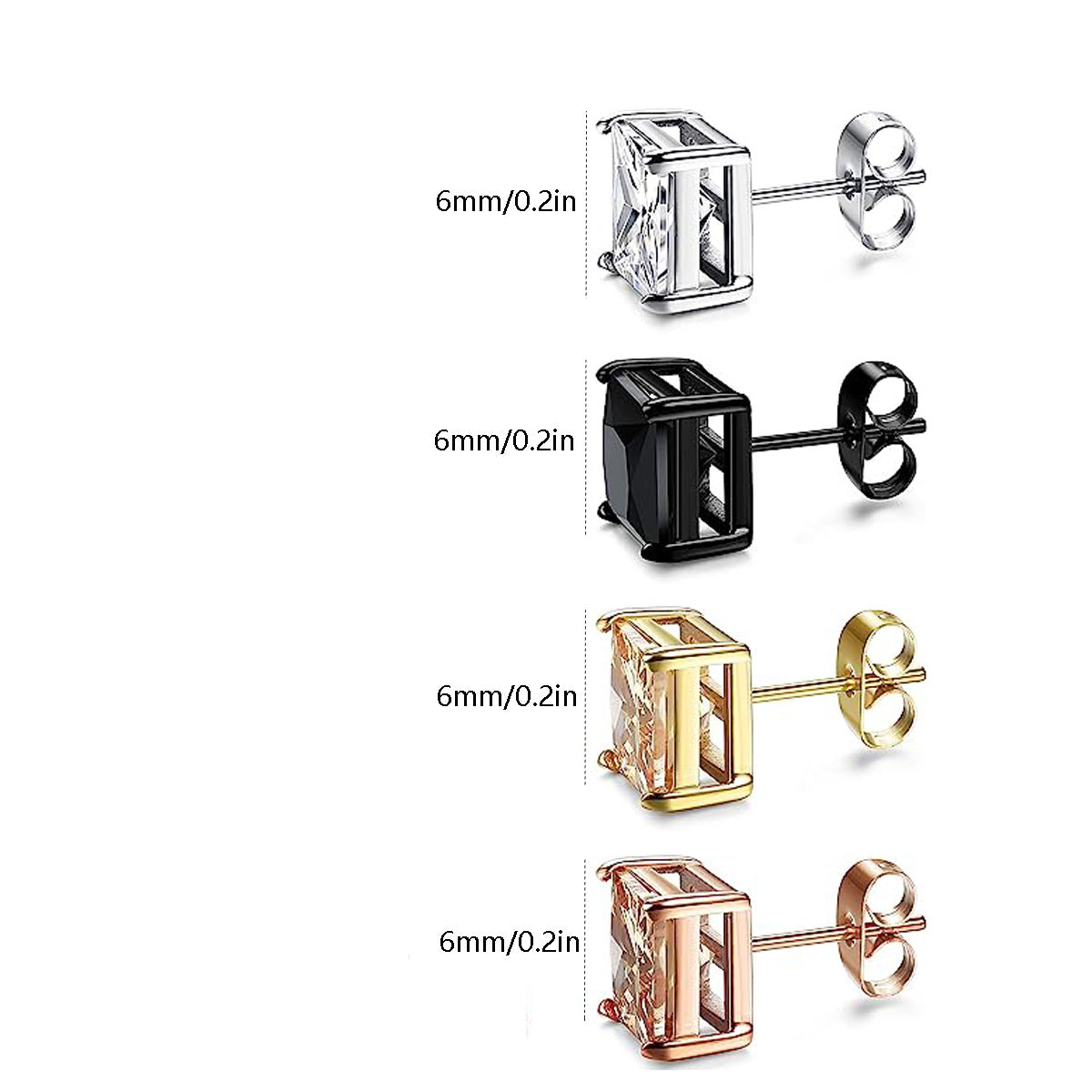 Korean-style Minimalist Chic Rhinestone Stud Earrings