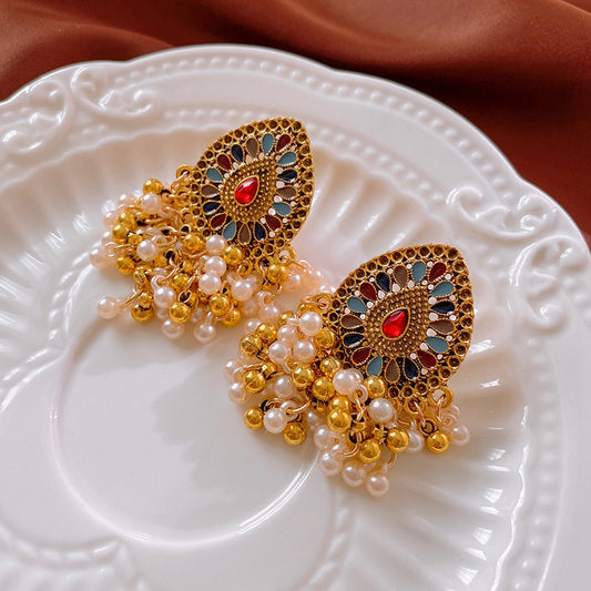 Elegant Vintage Medieval Earrings For Women Niche Premium Studs Retro Jewelry