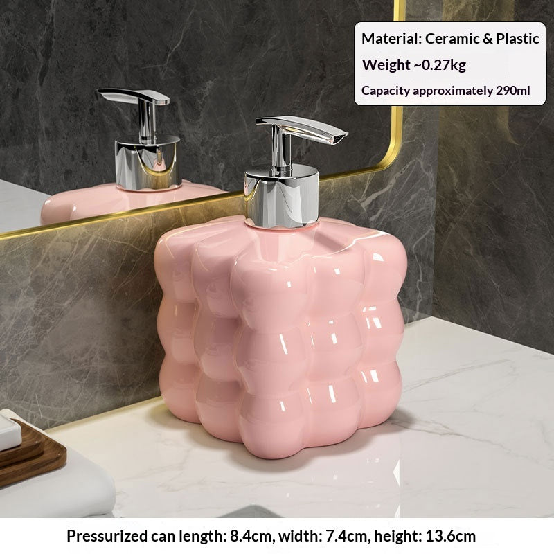 Hand Sanitizer Ceramic Pump Shampoo And Body Wash Dispensing Bottle