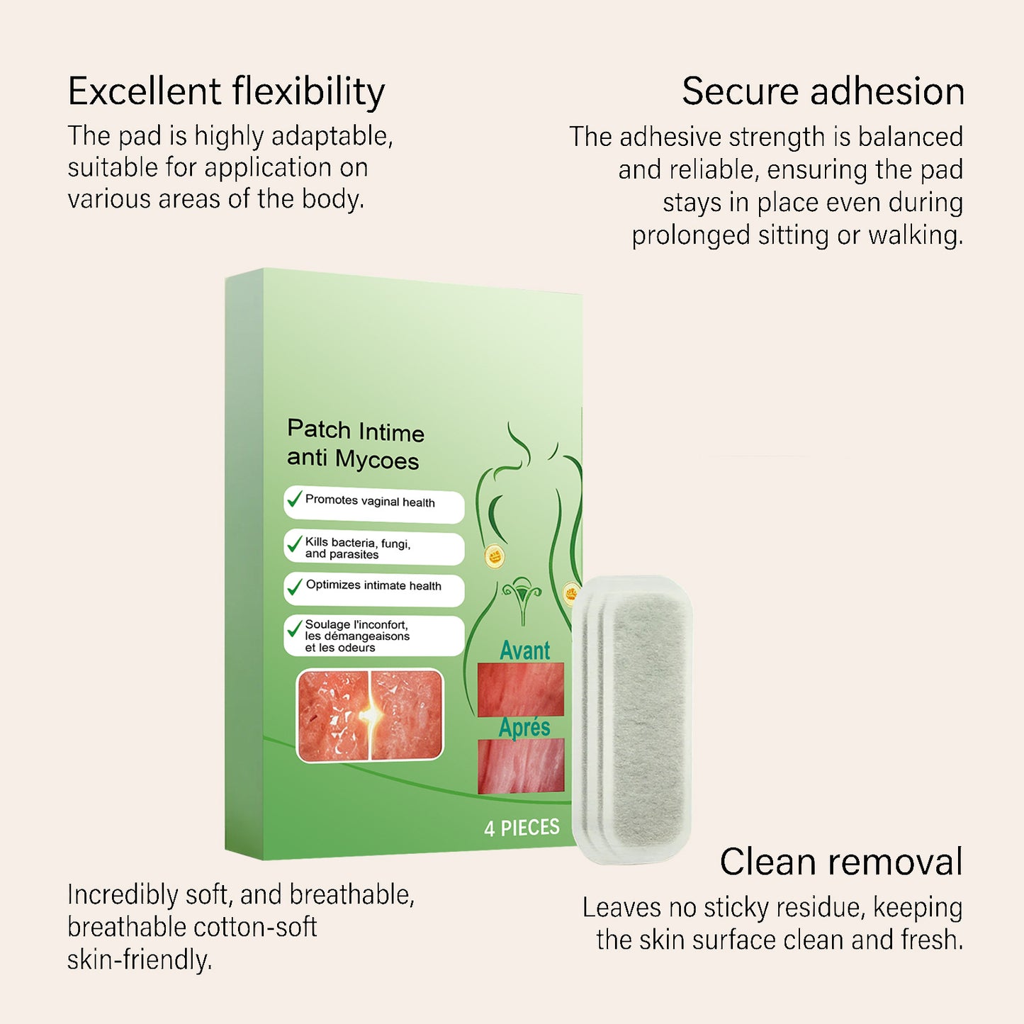 Womens Skin-friendly Portable Daily Lightweight Care Pads