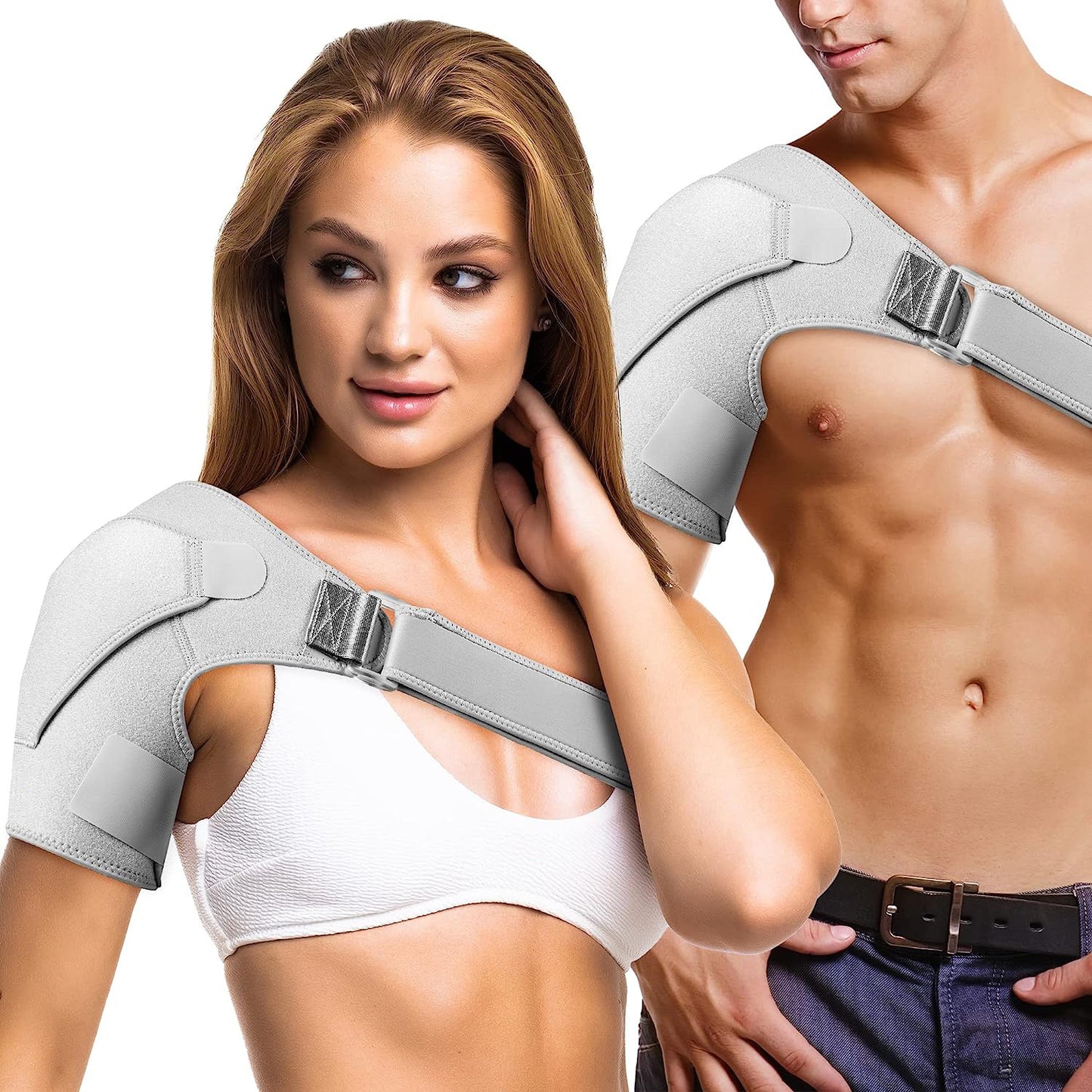 Adjustable Breathable Sports Shoulder Brace - Unisex Compression Support Strap for Joint Protection and Fitness Activities