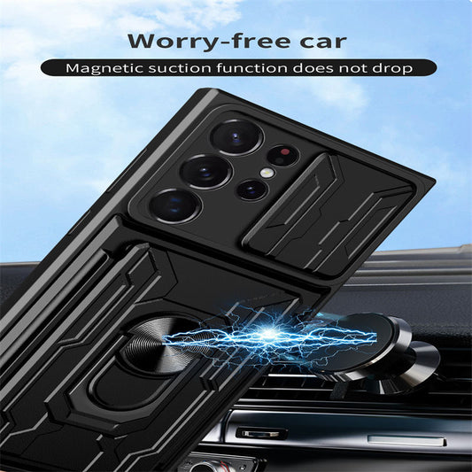 Mobile Phone Shell Armor Sliding Window Drop-resistant Protective Cover