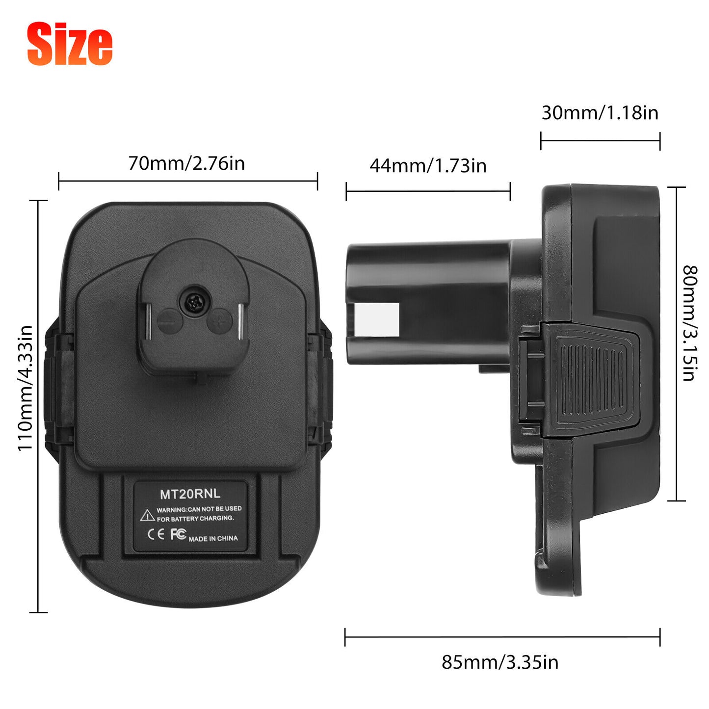 Battery Adapter MT20RNL For M Akita Li-ion Batteries Convert To Ryobi 18V Tools