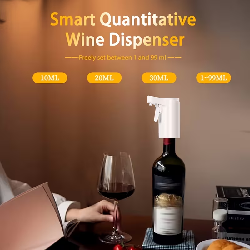 Automatic Electric Wine Dispenser Smart Sensor Touch Wine Decanter Pourer Home Restaurant Rechargeable Wine Pump Aerator