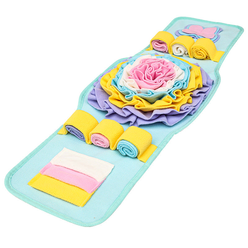 Pet Sniff Mat Watch-Style Dog Training Mat Anti-Slip Slow Feeding Pad Bite-Resistant Nosework Sniff Pad Interactive For Dog