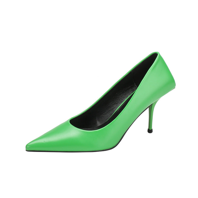 Womens Stiletto-heel Pointed-toe Low-cut Office Pumps