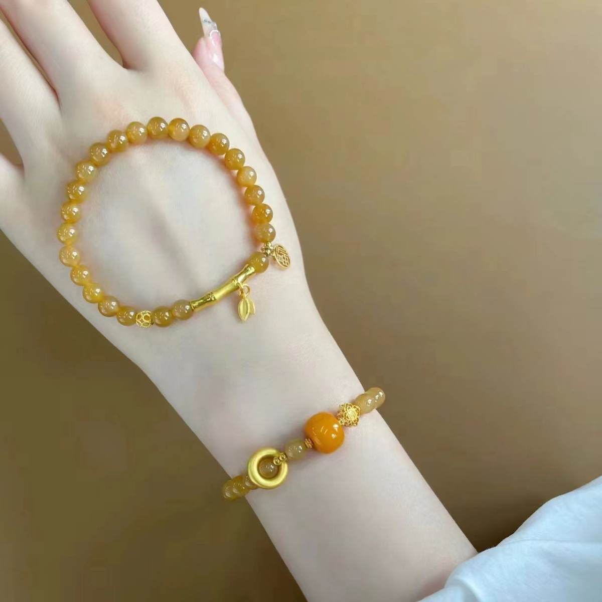 New Vintage-style Bamboo-link Bracelet For Women
