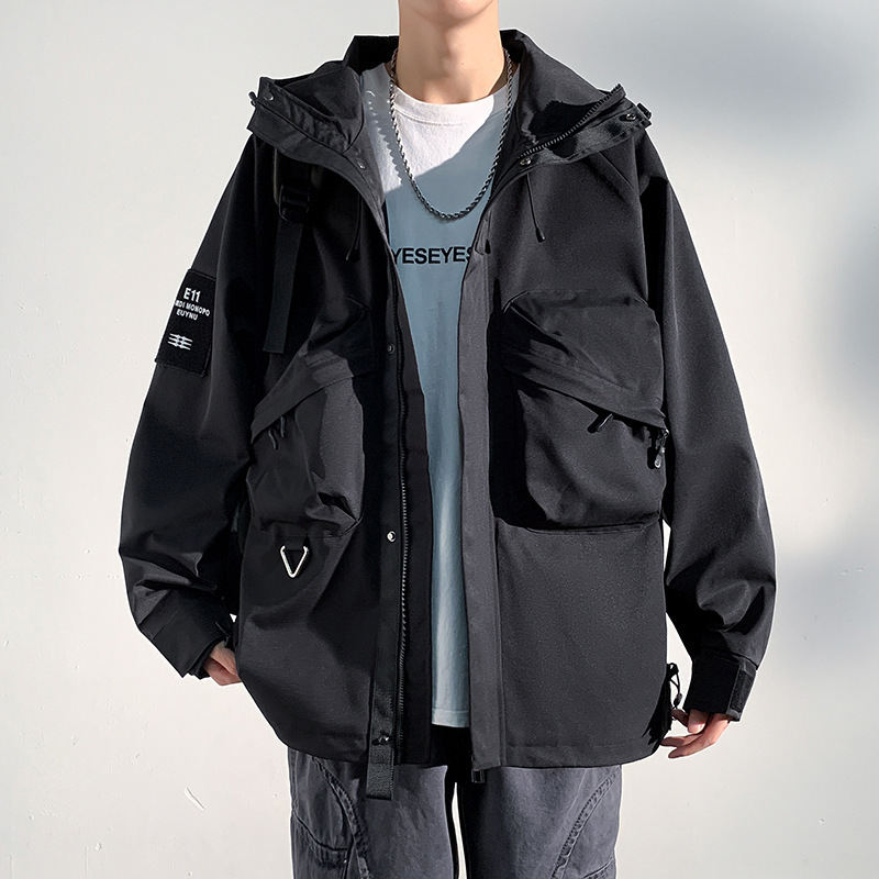 Mens Outdoor Workwear Versatile Casual Windbreaker Jacket