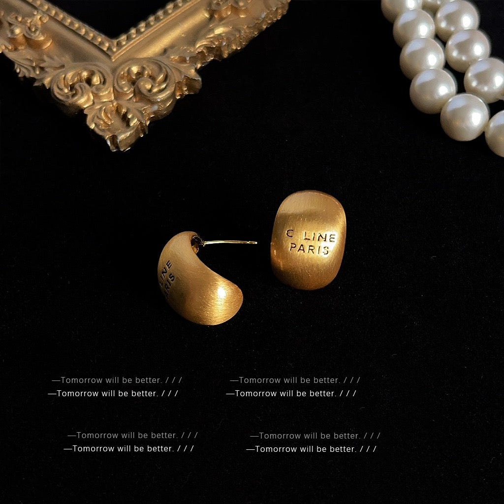 Vintage Niche Design Earrings For Women Retro Elegant Stud Earrings Premium Fashion Jewelry