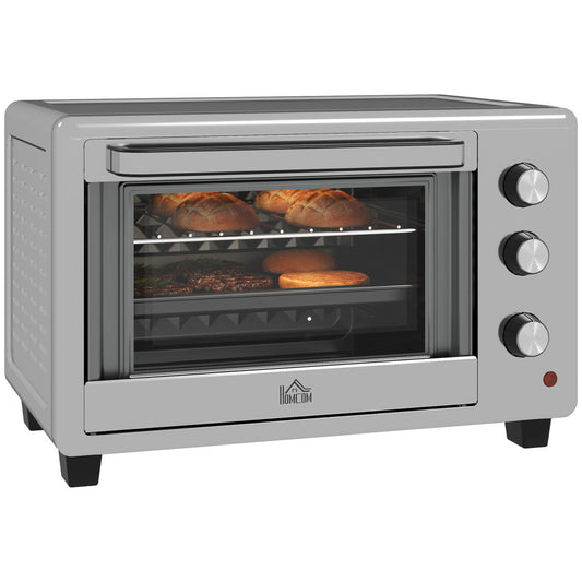 30L 60-230Mini Electric Oven, With Accessories - Silver Tone
