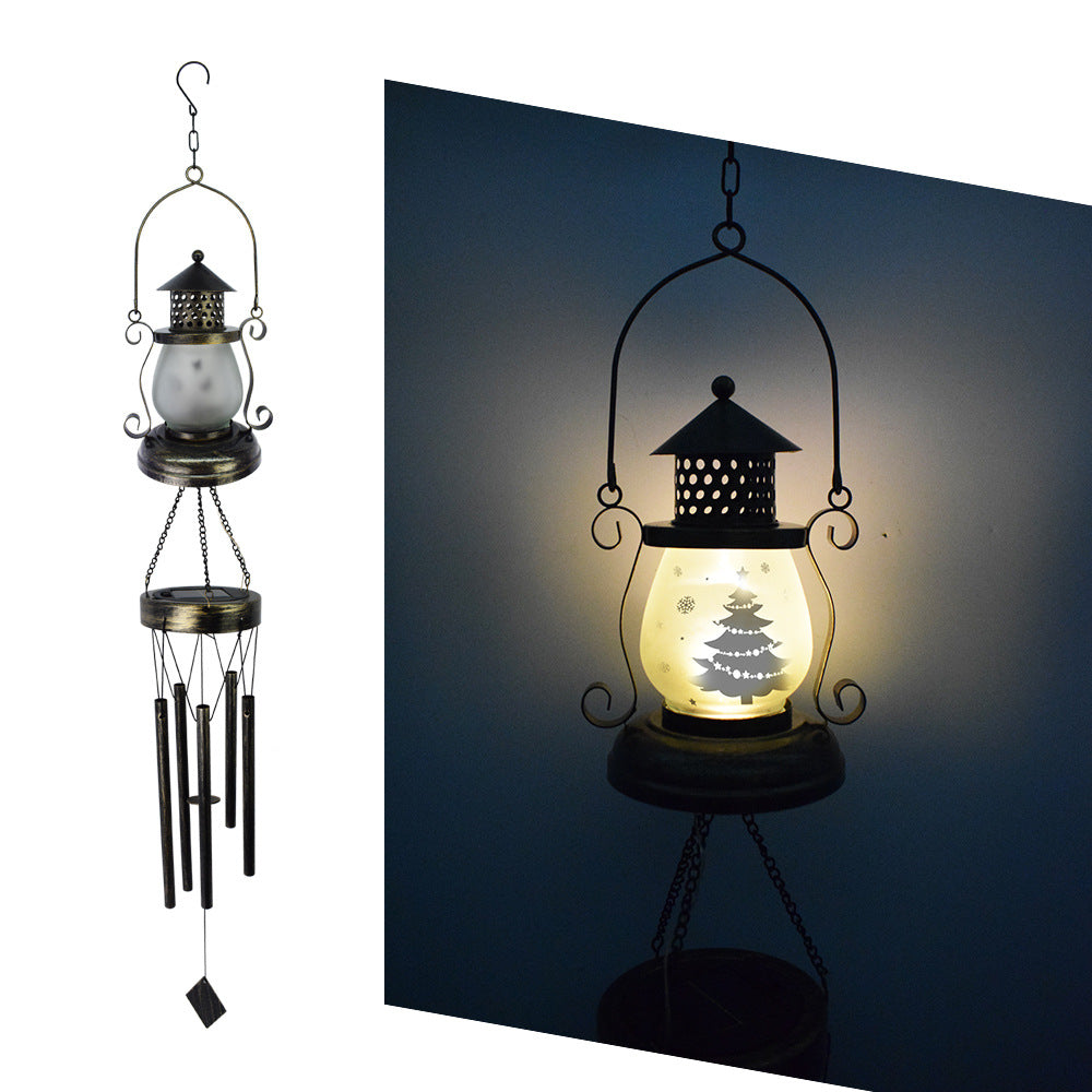 Solar-Powered Wrought-Iron Garden Decorative Night Light Outdoor Courtyard Lamp