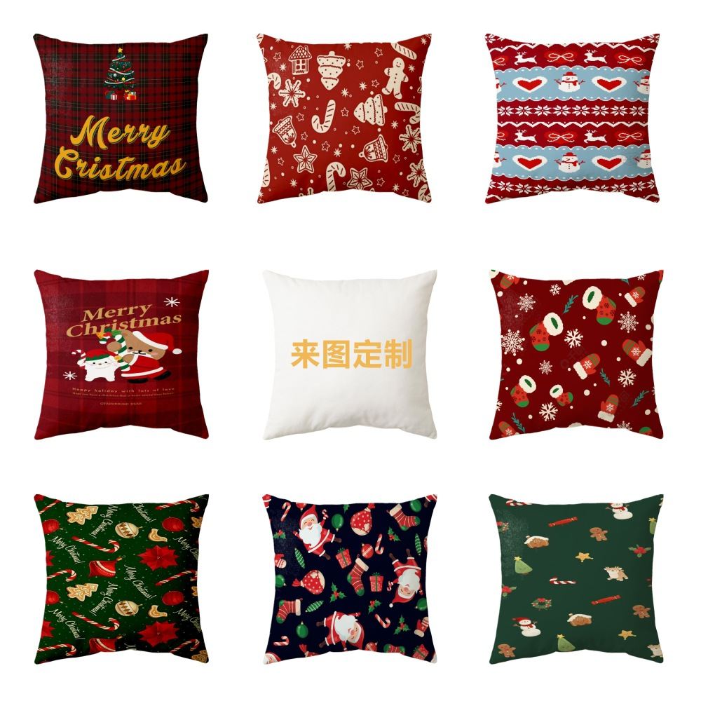 Custom Christmas Pillow Cover, Personalized Photo Pillow Case, Decorative Throw Pillow Cover For Sofa Bedroom Car