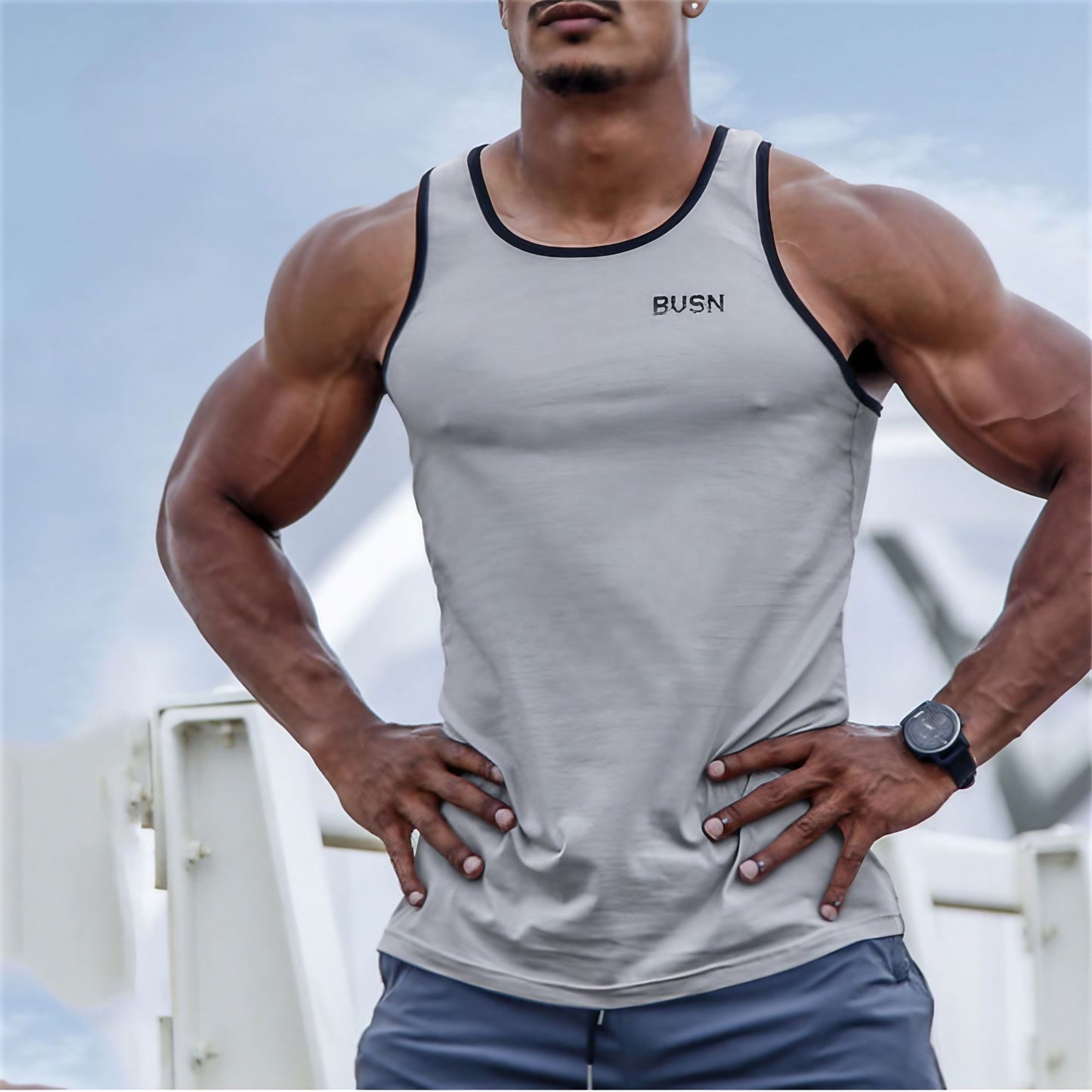 Mens Summer Casual Tank Top For Muscle Fitness