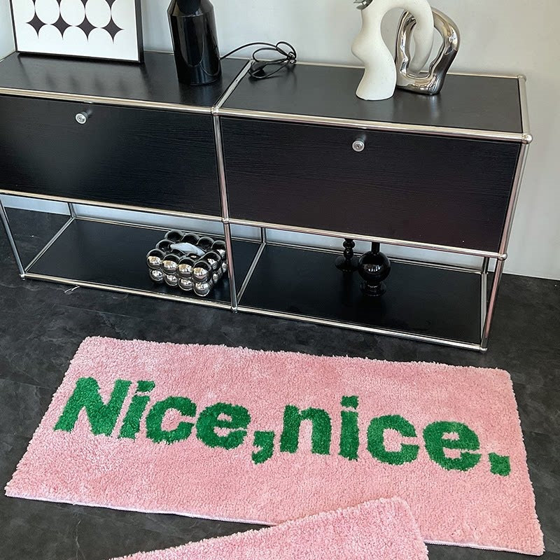 Flocked Floor Mat - Absorbent Bathroom Rug and Bedside Rug for Home Use