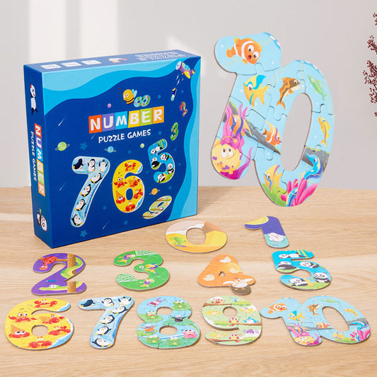 Large Block Digital Puzzle Toys Children's Letters Puzzle Cognitive Paper Educational Toys