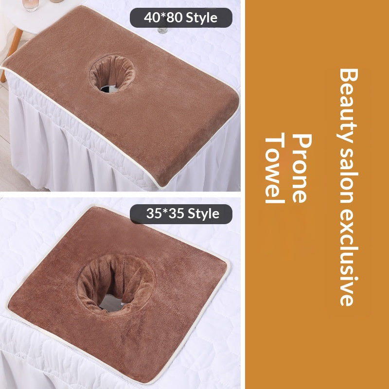 Beauty Salon Hole-Punched Lying-Down Towel For Massage