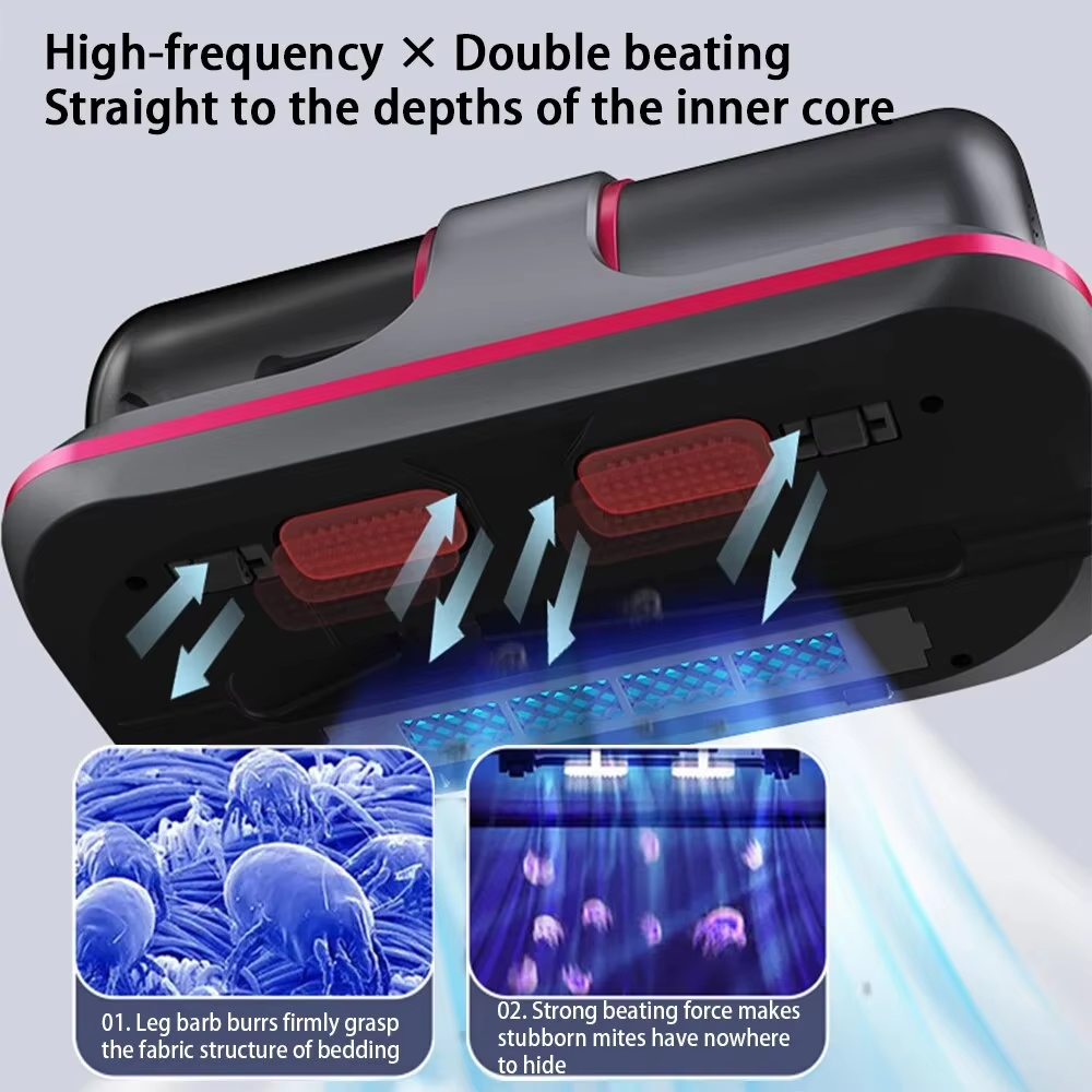 Wireless Mite Remover Bed USB Charging Household UV Sterilization Device Dehumidifying Vacuum Cleaner Deep Tapping Mite Remover