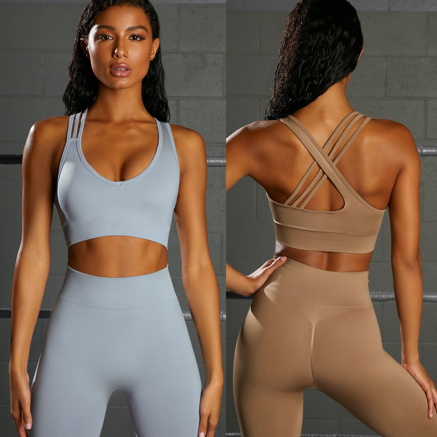 Women's Beauty Back Exercise Fitness Wear European And American High-waisted Yoga Pants